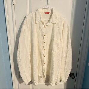 Cream Haris Cotton Button-Up Shirt XXL